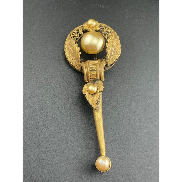 Antique Brooch Lot Victorian Edwardian Paste Glass Figural Estate Reseller AS IS - Picture 12 of 16